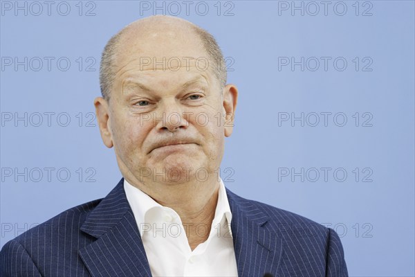 Olaf Scholz (SPD), Federal Chancellor, on his way to the Federal Press Conference, bpk, Federal Press Conference, Berlin, 24 July 2024