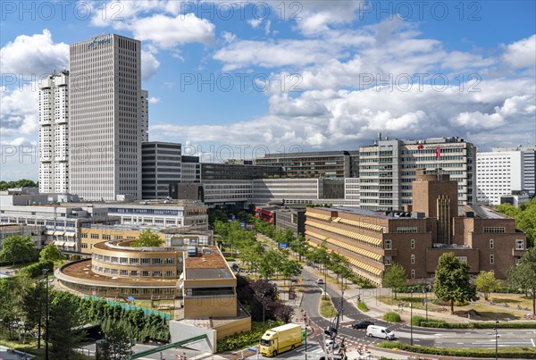 Rotterdam skyline, city centre, Erasmus MC building, Erasmus University Medical Center, clinic, hospital, university hospital, Netherlands