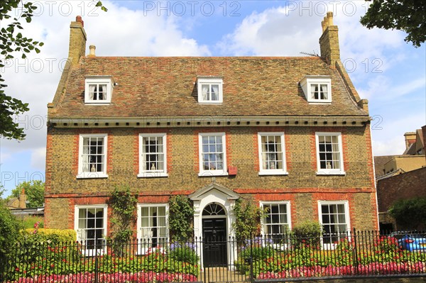 Georgian style house on Palace Green, Ely, Cambridgeshire, England, UK