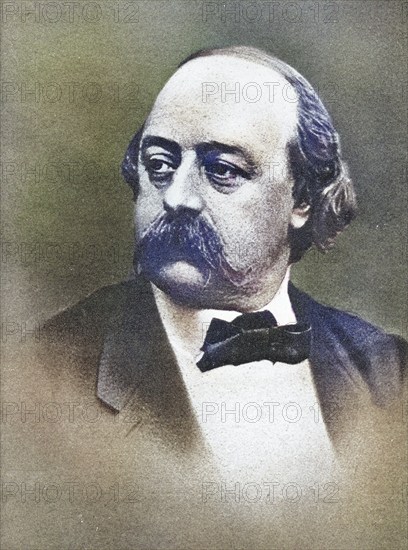 Gustave Flaubert, 1821-1880, French novelist. From the book The Masterpiece Library of Short Stories volume 4 French, Historical, digitally restored reproduction from a 19th century original, Record date not stated