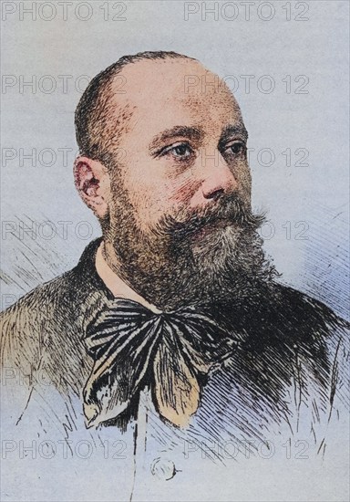 Armand Silvestre, 1837-1901, French poet and literary critic. From the book The Masterpiece Library of Short Stories, French. Volume 4, Historical, digitally restored reproduction from a 19th century original, Record date not stated