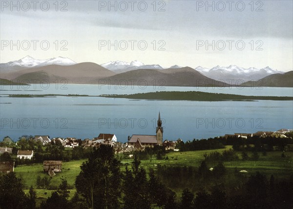 Molde, in the Norwegian Fylke More og Romsdal, Norway, View from 1885, Historical, digitally restored reproduction from a 19th century original, Record date not stated, Europe