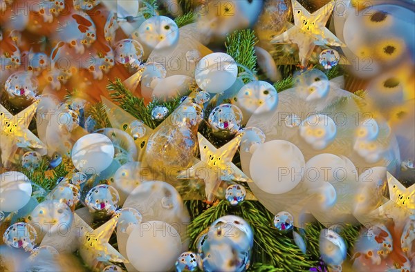 Christmas motif, Christmas, Christmas, Christmas festival, Advent season, Christmas baubles, Christmas decorations, stars, Advent season, artistic photography, alienation, Christmas card motif, creative photography, all over, allover pattern, studio, transparent, delicate, fragrant, mood, Germany, Europe