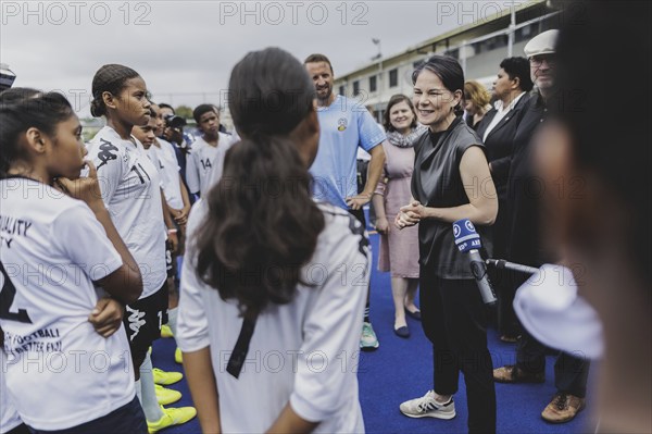 Annalena Bärbock (Bündnis 90/Die Grünen), Federal Foreign Minister, photographed during a visit to the Fiji Football Association in Suva, 07.05.2024. Bärbock is travelling to Australia, New Zealand and Fiji for political talks / Photographed on behalf of the Federal Foreign Office