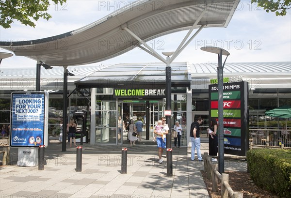 M25 motorway services at Welcome Break Service Station, South Mimms, Potters Bar, Hertfordshire, England, UK