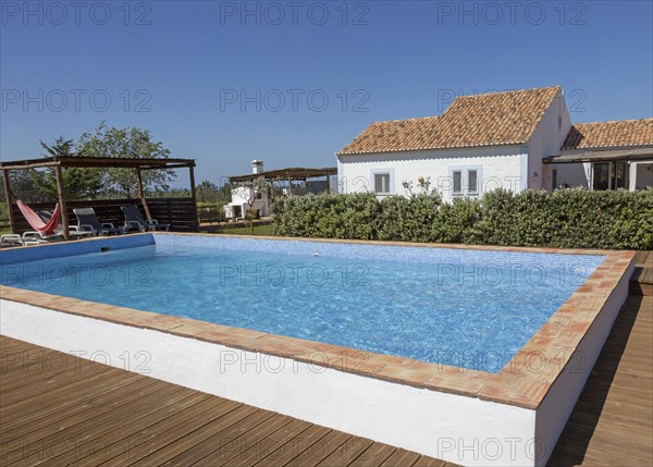 Swimming pool holiday accommodation at Brejão, Alentejo Littoral, Portugal, Southern Europe, Cerca do Sul, Europe