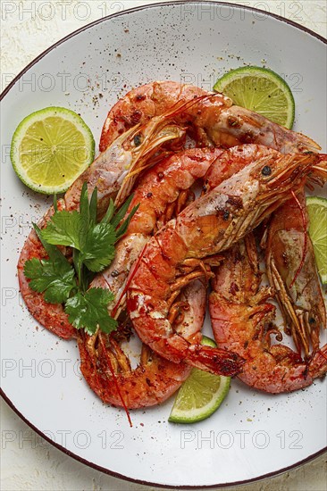 Fried Langoustines, Australian, lime and herbs, spices, homemade, no people