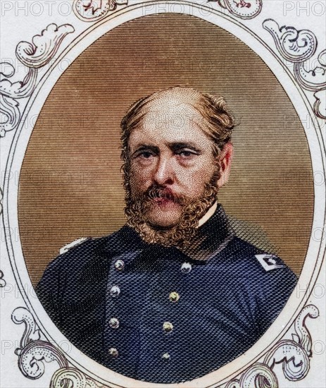 John Ancrum Winslow, 1811-1873, Union naval commander during the American Civil War, Rear Admiral in the US Navy, Historic, digitally restored reproduction from a 19th century original, Record date not stated