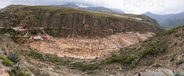 Inca salt pans of Maras, Maras, Peru, South America