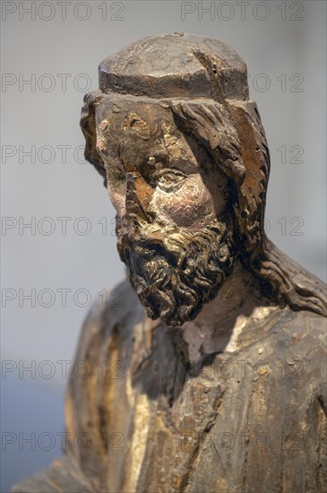 Detail of Christ, Palmesel, wooden figure from around 1350, Diözesan Museum, Rottenburg, Baden-Württemberg, Germany, Europe