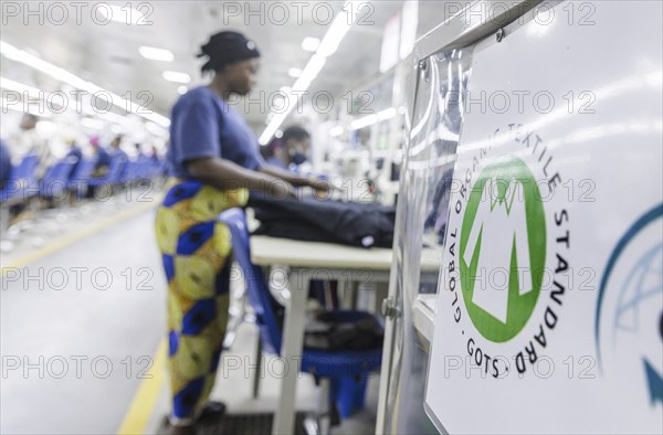 BENIN TEXTILE CORPORATION BENIN, GOTS Standard, Seamstresses in a textile factory in the industrial area near Cotonou, Benin, Glo-Djigbe, 07/03/2024, Africa