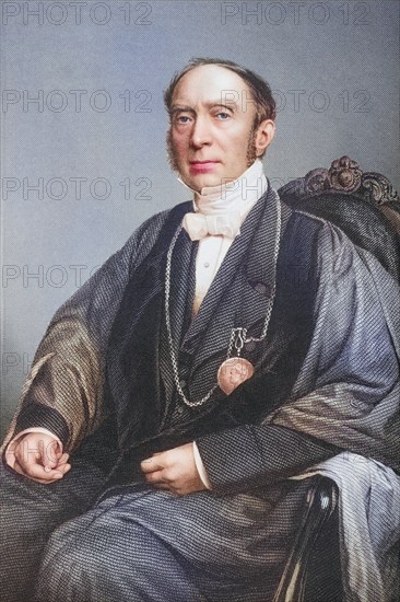 Sir Charles Locke Eastlake, 1793-1865, English painter. Painted by DJPound after a photograph by John Watkins. From the book The Drawing-Room of Eminent Personages, Volume 2, published in London 1860, digitally restored reproduction from a 19th century original, record date not stated