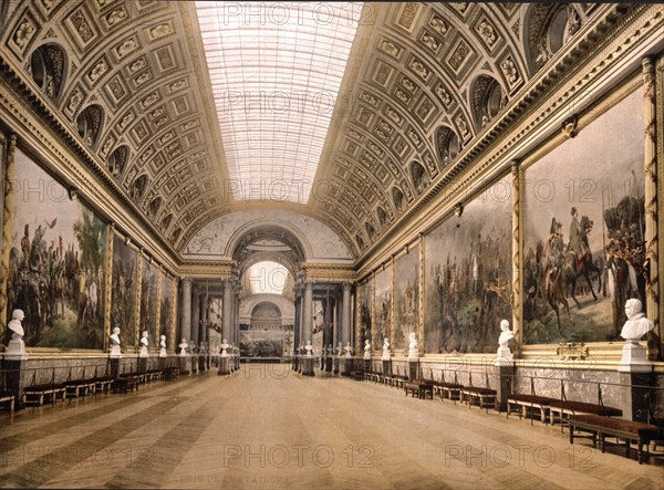 Gallery of Battles, Versailles, France, ca 1890, Historical, digitally restored reproduction from a 19th century original, Record date not stated, Europe