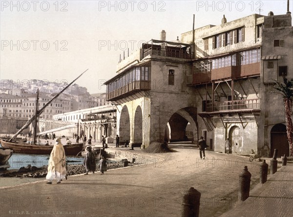 The Admiralty, Algiers, Algeria, ca 1890, Historical, digitally restored reproduction from a 19th century original, Record date not stated, Africa