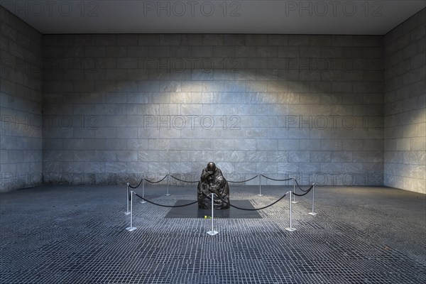 Sculpture Mother with dead son by Käthe Kollwitz in the interior of the Neue Wache, Berlin, Germany, Europe