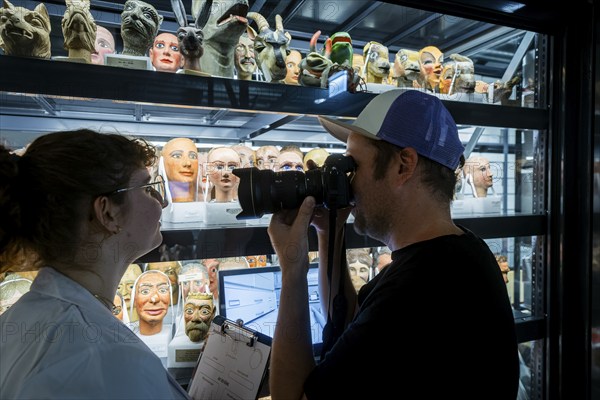 The puppet theatre collection of the Staatliche Kunstsammlungen Dresden (SKD), one of the largest of its kind in the world, will open its doors at its new location on 7 September: the power plant Mitte will not only house 12, 000 marionettes, hand puppets and other theatre figures on around 2, 600 square metres, but also entire stages and the extensive archive, a total of over 100, 000 objects, will find an appropriate place. In future, there will be two exhibitions that can be visited independently of each other: The permanent basic exhibition will present highlights from the collection such as marionettes developed at the Weimar Bauhaus and the Hohnsteiner Kasper, the ancestor of many modern German hand puppet puppets., Puppet theatre collection at the new location in power plant Mitte, Dresden, Saxony, Germany, Europe