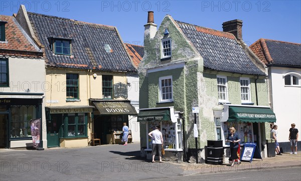 Historic buildings in the town of Holt, north Norfolk, England, United Kingdom, Europe