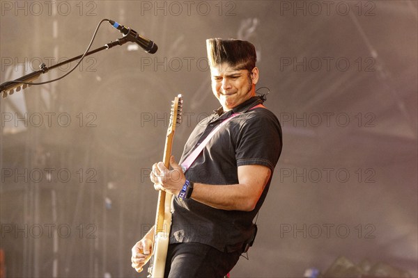 Adenau, Germany, 8 June 2024: Billy Talent (Ian D'Sa, guitarist) play at Rock am Ring. The festival takes place at the Nürburgring race track near the town of Adenau from 7 - 9 June 2024, Europe