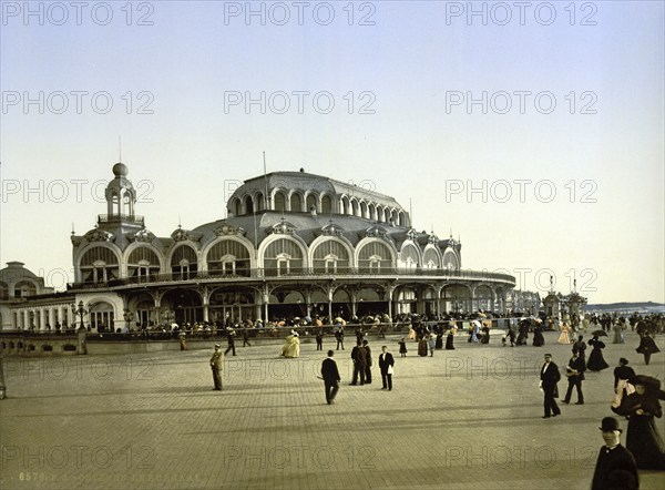 The Kursaal of Ostend, Belgium, ca 1895, Historical, digitally restored reproduction from a 19th century original, Record date not stated, Europe