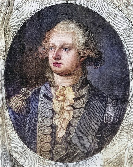 Prince Frederick Augustus, Duke of York and Albany, 1763-1827, second son of George III of England. Commander of the English forces in Flanders during the French Revolutionary Wars, Historical, digitally restored reproduction from a 19th century original, Record date not stated