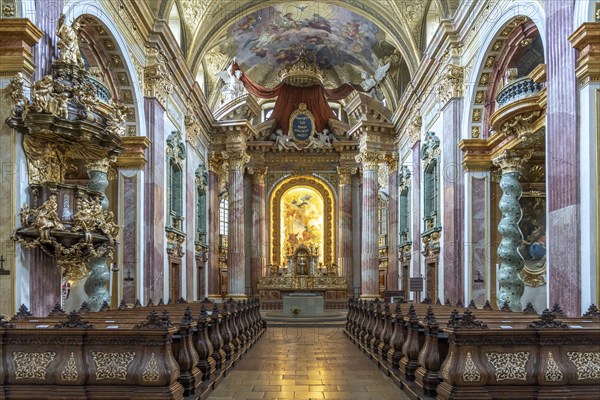 Interior of the Jesuit Church in Vienna, Austria, Europe