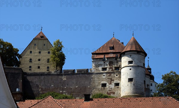 Hellenstein Castle fortress seen from the old town, Heidenheim an der Brenz, Baden-Württemberg, Germany, Europe