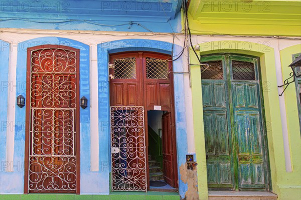 Scenic colorful Old Havana streets in historic city center (Havana Vieja) near Paseo El Prado and Capitolio