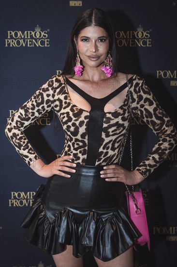 Micaela shepherd at the presentation of the furniture and homewear collection Pompöös Provence by star designer Harald Glööckler at the Hotel Adlon, Berlin, 19 June 2024. The collection Pompöös Provence by Casa Padrino consists of bedroom furniture, seating furniture and carpets