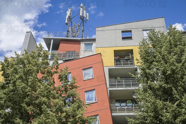 Social housing, Schiefes Haus by Werner Wöber, Nöldnerstraße, Lichtenberg, Berlin, Germany, Europe