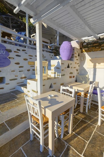 Kastro restaurant, Kastro, Sifnos Island, Cyclades Islands, Greece, Europe