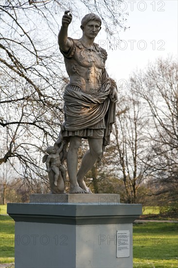 Emperor Augustus Statue in the Archaeoligical Park Kempten Germany