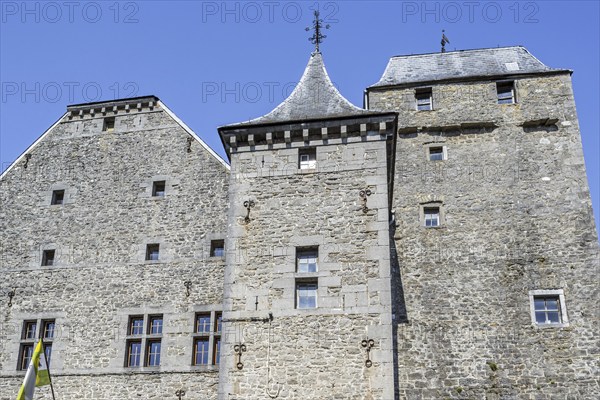 Avouerie d'Anthisnes, 12th century advocatus' donjon, medieval keep in the village Anthisnes, province of Liège, Belgian Ardennes, Wallonia, Belgium, Europe