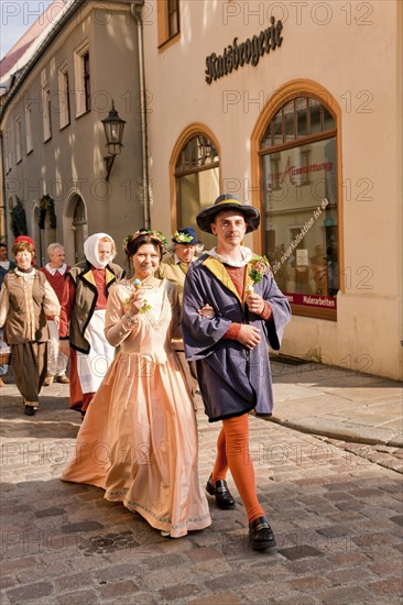 Historic bridal train in Meissen