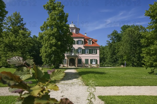 Lindich Castle, built between 1738 and 1741 by Prince Friedrich Ludwig, hunting and pleasure palace, residence, historic building, park, Hechingen, Zollernalbkreis, Baden-Württemberg, Germany, Europe