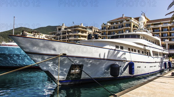 Luxury yacht marina, Porto Montenegro, Bay of Kotor, Montenegro, Tivat, Montenegro, Europe