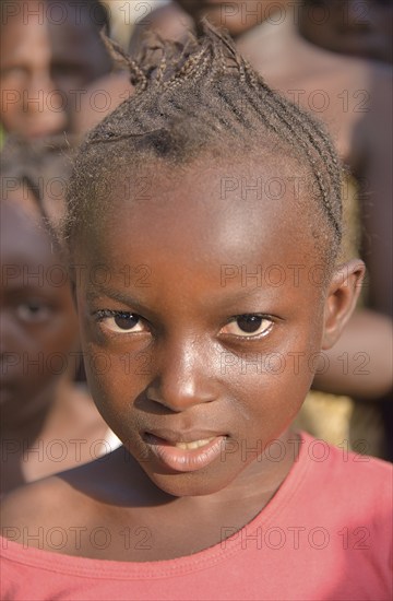 Portrait of a girl in Waiima, Kono District, Sierra Leone, Africa