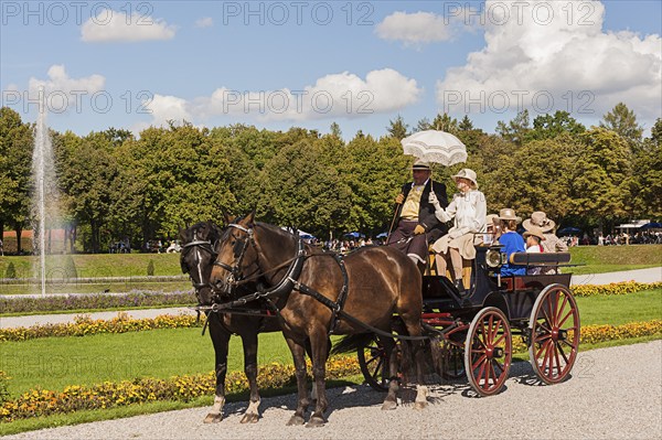 Historical Hunting and Carriage Gala, in the Palace Park, Schleißheim Palace, Upper Bavaria, Bavaria, Germany, Europe