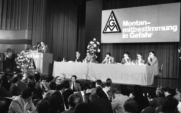 IG Metall conference on coal and steel co-determination on 03.07.1980 in Dortmund, Germany, Europe