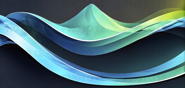 Abstract colorful vector background, color wave design for brochure, website, flyer, AI generated