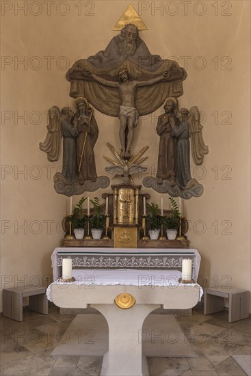 Altar of the Catholic Parish of St. Michael, 1840, Westheim-Knetzgau Lower Franconia, Bavaria, Germany, Europe