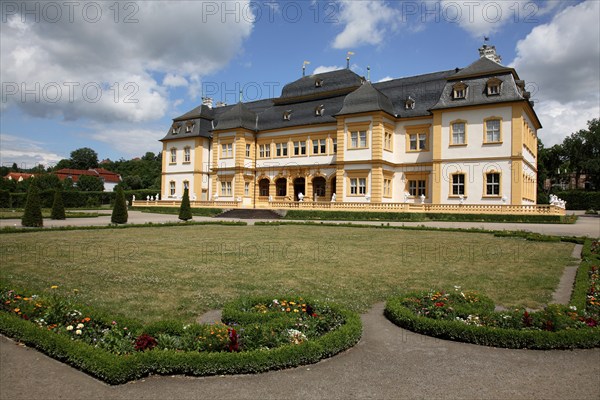 Veitshöchheim Palace, former summer residence of the prince bishops of Würzburg, Veitshoechheim, Lower Franconia, Bavaria, Germany, Europe