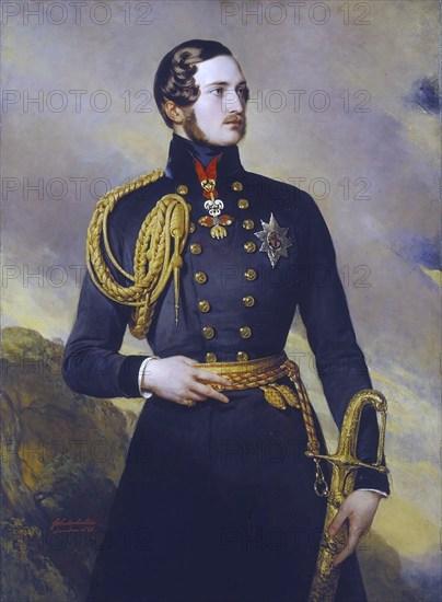 Prince Albert of Saxe-Coburg and Gotha, Prince Franz Albrecht August Karl Emanuel of Saxe-Coburg-Saalfeld, Duke of Saxony, 26 August 1819, 14 December 1861, was a German prince from the House of Saxe-Coburg and Gotha, Historical, digitally restored reproduction of a 19th century original