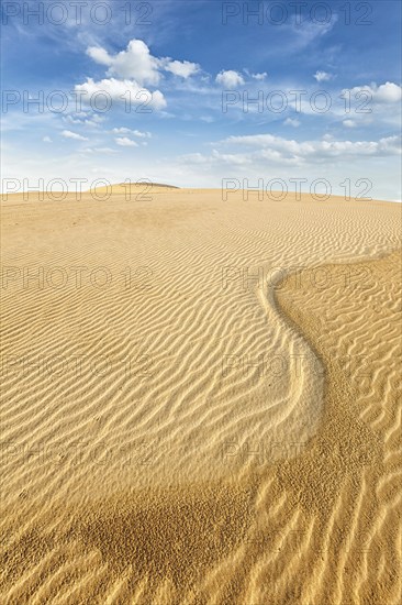 White sand dunes on sunrise, Mui Ne, Vietnam, Asia