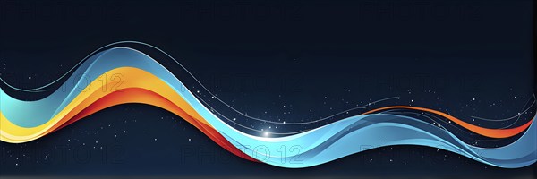 Abstract colorful vector background, color wave design for brochure, website, flyer, AI generated