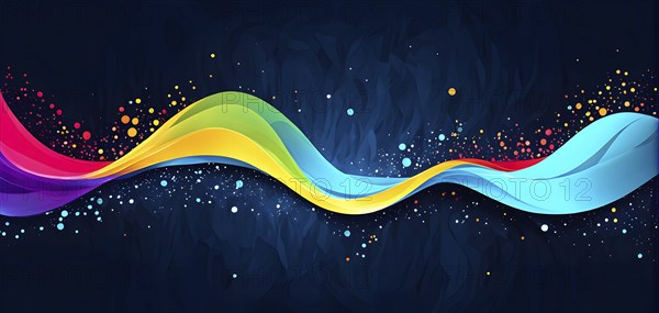 Abstract colorful vector background, color wave design for brochure, website, flyer, AI generated