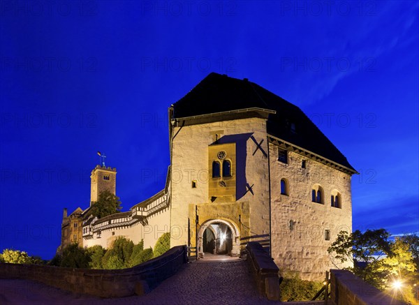 Wartburg Castle is a castle in Thuringia, situated above the town of Eisenach at the north-western end of the Thuringian Forest at 411 metres above sea level. It was founded around 1067 by Ludwig the Springer and has been a UNESCO World Heritage Site since 1999