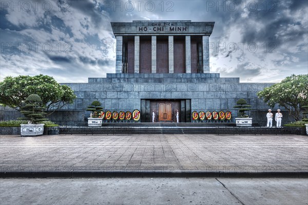 HANOI, VIETNAM, JUNE 11, 2011: Ho Chi Minh mausoleum. Ho Chi Minh was a Vietnamese Communist revolutionary leader, prime minister and president of Vietnam. High dynamic range image