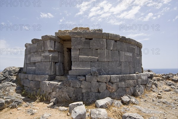 Rhodes Island, Lindos, Lindos is a town on the Greek island of Rhodes. Its landmark is the acropolis on a rock with huge archways from the 4th century and reliefs dating from around 280 BC. Windmill ruins