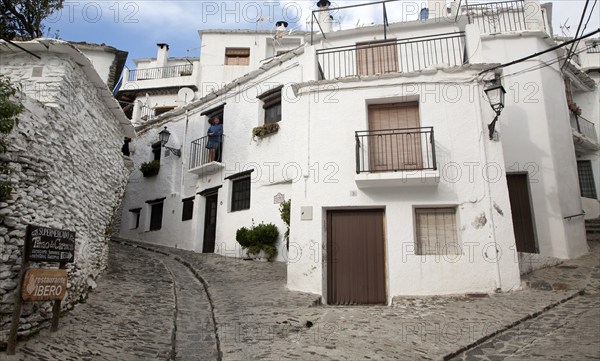 Houses in the village of Capileira, High Alpujarras, Sierra Nevada, Granada province, Spain, Europe