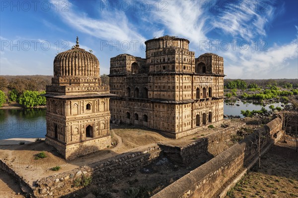 Royal cenotaphs of Orchha in Orchha, Madhya Pradesh, India, Asia